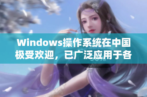 Windows操作系统在中国极受欢迎，已广泛应用于各个领域