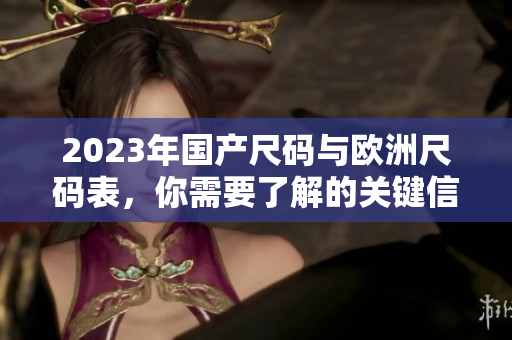 2023年国产尺码与欧洲尺码表，你需要了解的关键信息