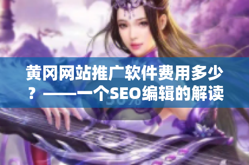黄冈网站推广软件费用多少？——一个SEO编辑的解读