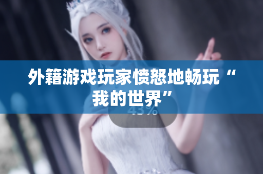外籍游戏玩家愤怒地畅玩“我的世界”