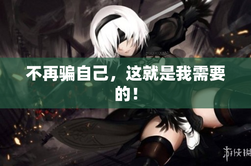 不再骗自己，这就是我需要的！