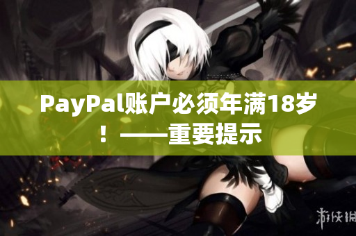 PayPal账户必须年满18岁！——重要提示