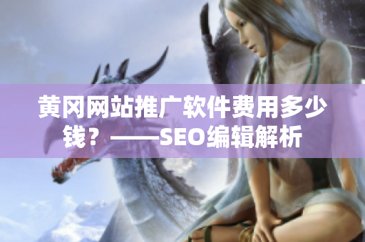 黄冈网站推广软件费用多少钱？——SEO编辑解析