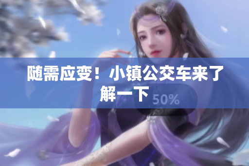 随需应变！小镇公交车来了解一下