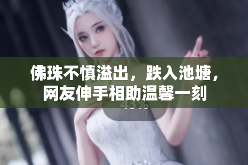 佛珠不慎溢出，跌入池塘，网友伸手相助温馨一刻