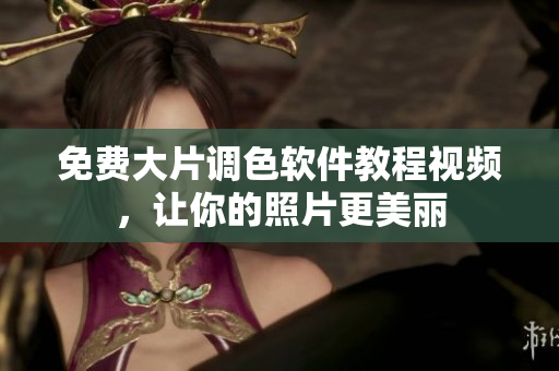 免费大片调色软件教程视频，让你的照片更美丽