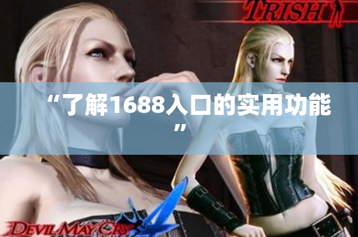 “了解1688入口的实用功能”
