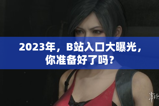 2023年，B站入口大曝光，你准备好了吗？
