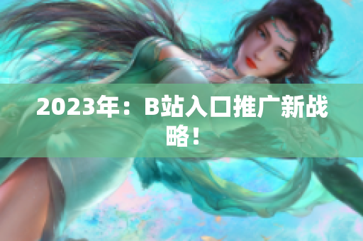 2023年：B站入口推广新战略！