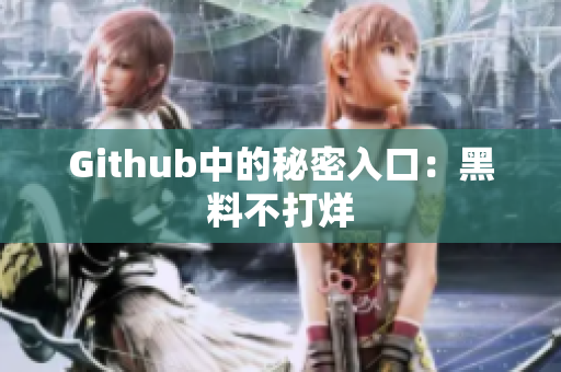 Github中的秘密入口：黑料不打烊