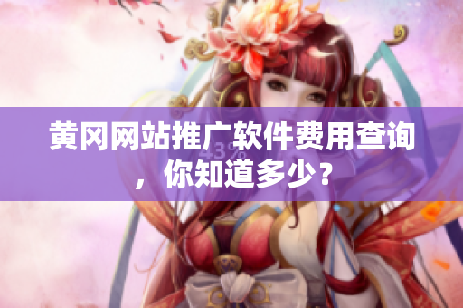 黄冈网站推广软件费用查询，你知道多少？