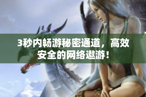 3秒内畅游秘密通道，高效安全的网络遨游！