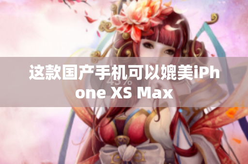 这款国产手机可以媲美iPhone XS Max