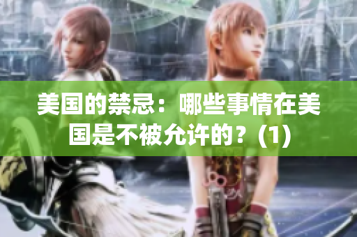 美国的禁忌：哪些事情在美国是不被允许的？(1)