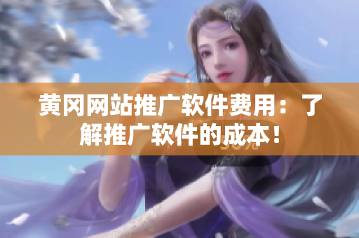 黄冈网站推广软件费用：了解推广软件的成本！