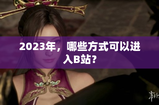 2023年，哪些方式可以进入B站？