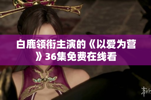 白鹿领衔主演的《以爱为营》36集免费在线看