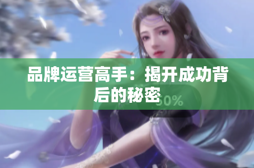 品牌运营高手：揭开成功背后的秘密