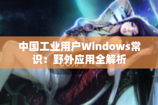 中国工业用户Windows常识：野外应用全解析