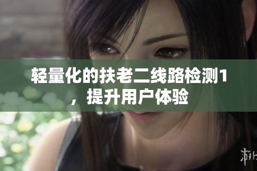 轻量化的扶老二线路检测1，提升用户体验