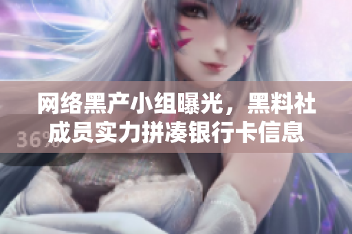 网络黑产小组曝光，黑料社成员实力拼凑银行卡信息