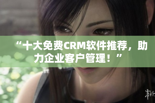 “十大免费CRM软件推荐，助力企业客户管理！”