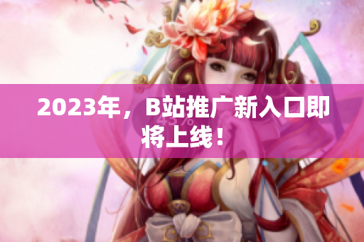2023年，B站推广新入口即将上线！