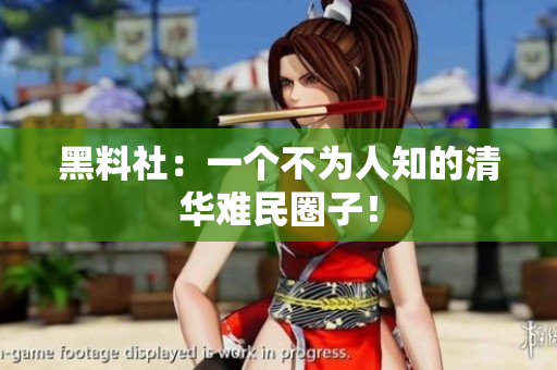 黑料社：一个不为人知的清华难民圈子！