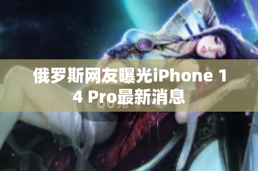 俄罗斯网友曝光iPhone 14 Pro最新消息