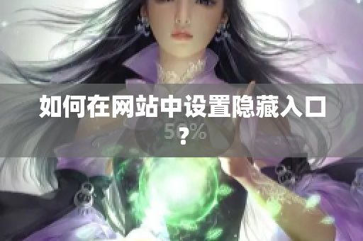 如何在网站中设置隐藏入口？