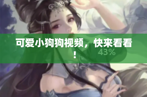 可爱小狗狗视频，快来看看！