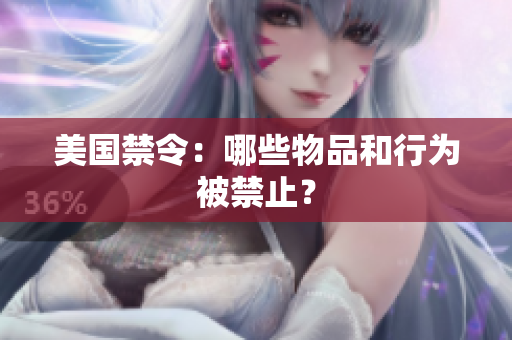 美国禁令：哪些物品和行为被禁止？